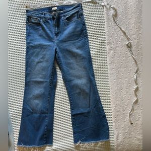 J.Crew high rise cropped flared jeans